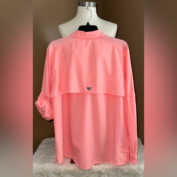 NWT! COLUMBIA PFG BAHAMA LONG SLEEVE SORBET BUTTON DOWN SHIRT. SIZE XL. - Picture 3 of 6